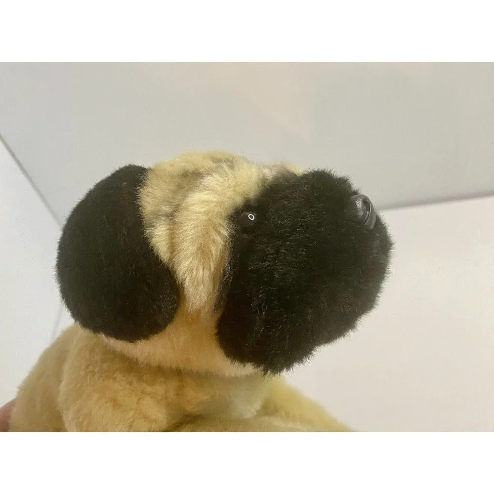 Animal Alley Realistic Tan Black Pug Dog Plush 11” Toys R Us‎ Stuffed Animal